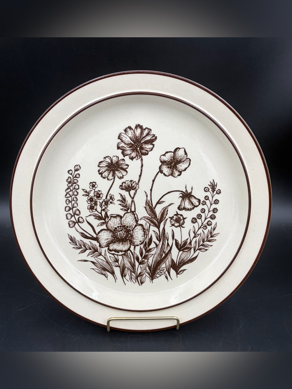 Vintage 1970s Japan Sango Stoneware 12.25” Platter Serving Plate INDIAN SUMMER